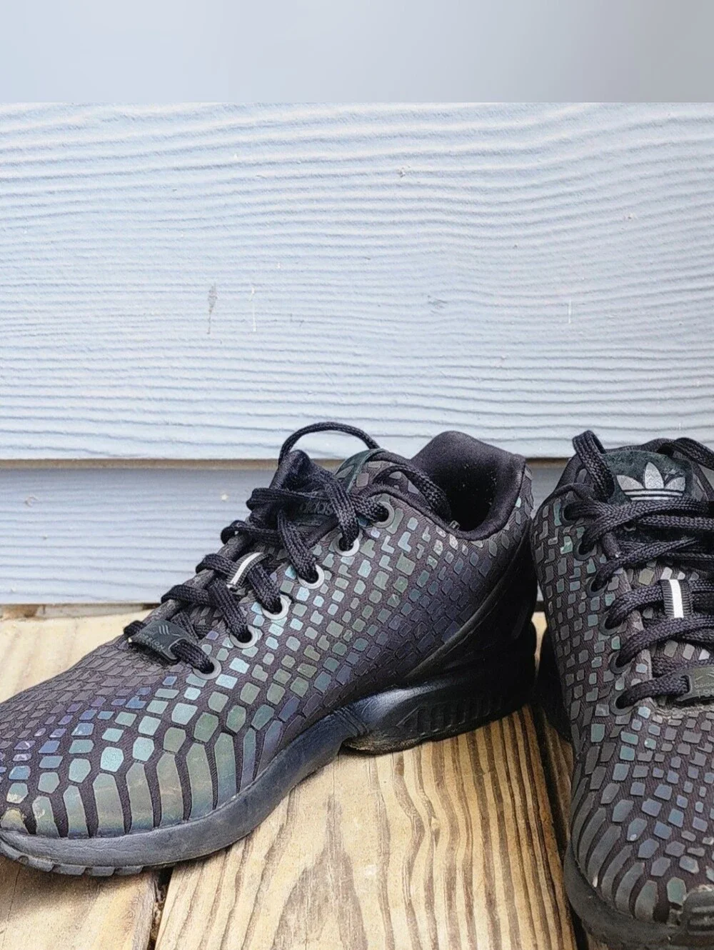 Adidas Flux reflective snakeskin Sz 8